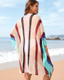 Women'S Patchwork Hollow Beach Skirt Loose Large Size Bikini Cover-Up For Women