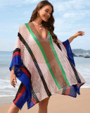 Women'S Patchwork Hollow Beach Skirt Loose Large Size Bikini Cover-Up For Women