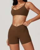 Women Sling Bra Pants Quick Drying Running Yoga Two-piece Sets S-XL
