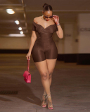 V-neck Wholesale Women Summer Two Piece Short Set S-XL