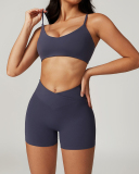Women Sling Bra Pants Quick Drying Running Yoga Two-piece Sets S-XL