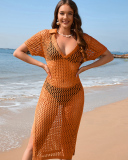 Long Dress Loose Solid Color Holiday Pullover Fashionable Women'S Dress
