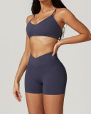 Women Sling Bra Pants Quick Drying Running Yoga Two-piece Sets S-XL