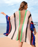 Women'S Patchwork Hollow Beach Skirt Loose Large Size Bikini Cover-Up For Women