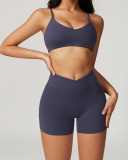 Women Sling Bra Pants Quick Drying Running Yoga Two-piece Sets S-XL