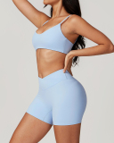 Women Sling Bra Pants Quick Drying Running Yoga Two-piece Sets S-XL