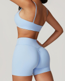 Women Sling Bra Pants Quick Drying Running Yoga Two-piece Sets S-XL