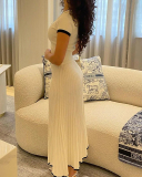 White Elegant Women Two Piece Skirt Set S-3XL