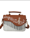 Music Note Organ Women's Trendy Crossbody Bag Contrast Color Small Bag