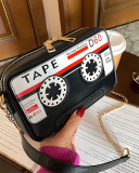Tape Pu Crossbody Bag Versatile Chain Small Bag