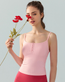Sexy Square Neck Strap Women Yoga Vest Outerwear Beautiful Back Slimming Pilates Fitness Top S-XL
