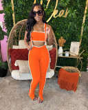 Women Hot Sale Strappy Pants Two Piece Set S-XXL