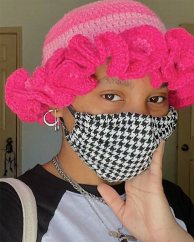 Fashionable Versatile Ruffled edge Pullover Hat