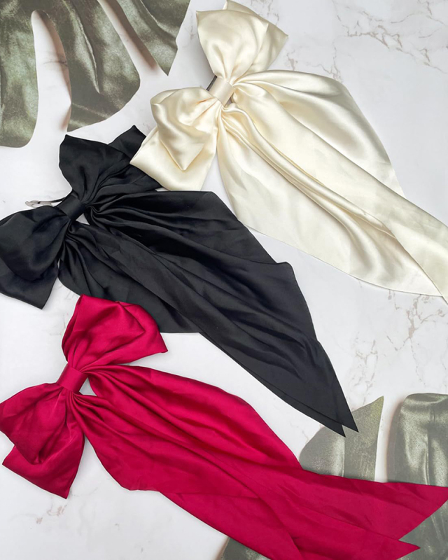 Women Bow Hairpin Satin Bow Hair Barrettes Hair Clips