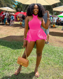 Ruffle Style Hot Summer Short Jumpsuit S-XXL