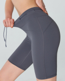 Hot Sale High Waist Drawstring Women Running Cycling Shorts S-XL