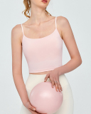 New Women Wholesale Solid Color Sling Running Fitness Sports Vest (With Pad) S-XL