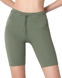 Hot Sale High Waist Drawstring Women Running Cycling Shorts S-XL