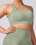 Women Sleeveless Solid Color Pilates Plus Size Sports Bra XL-3XL