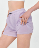 Women Lined Sports Pockets Outdoor Running Shorts S-XL