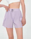 Women Lined Sports Pockets Outdoor Running Shorts S-XL