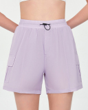 Women Lined Sports Pockets Outdoor Running Shorts S-XL