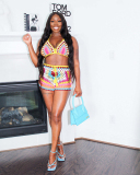 Crochet Knitted Vacation Two Piece Short Set S-XL
