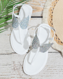 PVC Women Summer Flat Sandals With Bow Butterfly