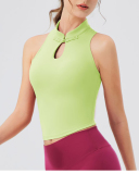 Women Stand Neck Sleeveless Running Sports Vest S-XL