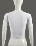 Short Sleeve Women Unqiue Style Short T Shirt S-L