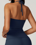 Women Halter Neck Backless Quick Dry Sports Vest S-XL