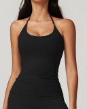 Women Halter Neck Backless Quick Dry Sports Vest S-XL