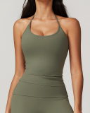 Women Halter Neck Backless Quick Dry Sports Vest S-XL