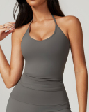Women Halter Neck Backless Quick Dry Sports Vest S-XL