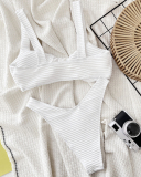 High Waist White Girl Bikini Set S-L