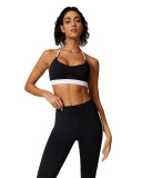 Colorblock Women Fitness Sports Yoga Two-piece Sets S-L