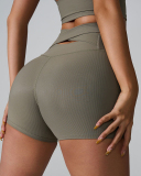 Women Summer Wrap Back High Waist Quick Drying Sports Shorts XS-XL