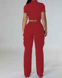 Hot Sale Solid Color Women Two Piece Pant Set S-XXL