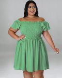 Off Shoulder Women Plus Size Dress XL-5XL