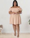 Off Shoulder Women Plus Size Dress XL-5XL