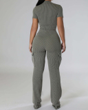Hot Sale Solid Color Women Two Piece Pant Set S-XXL