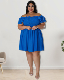 Off Shoulder Women Plus Size Dress XL-5XL