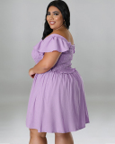 Off Shoulder Women Plus Size Dress XL-5XL