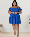 Off Shoulder Women Plus Size Dress XL-5XL