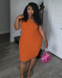 Single Shoulder Women Plus Size Summer Dress XL-5XL