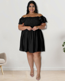 Off Shoulder Women Plus Size Dress XL-5XL