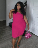 Single Shoulder Women Plus Size Summer Dress XL-5XL