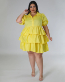 Short Sleeve New Plus Size Hot Dress L-4XL