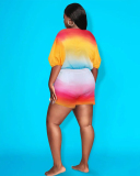 Colorful Women Summer Two Piece Short Set XL-5XL