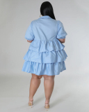 Short Sleeve New Plus Size Hot Dress L-4XL